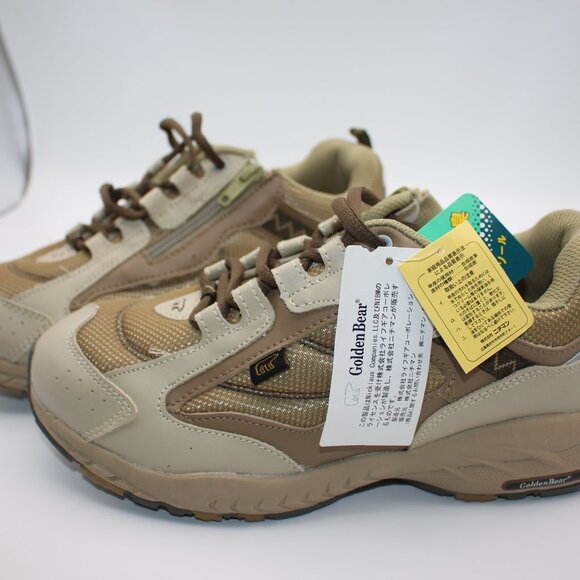 Golden Bear Zipper / Lace Sneakers, Tan, Size 25 JP / Size 9 US - Picture 4 of 9